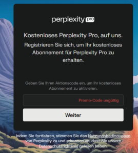 Perplexity Redeem Code Das Fake Perplexity Angebot das sich nicht aktivieren lässt – DerMarki ...